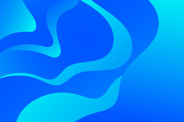 Poster - Blue gradient wave background. Waves vector wallpaper.