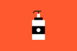 Vector antiseptic illustration in flat design style, geometric disinfectant icon.