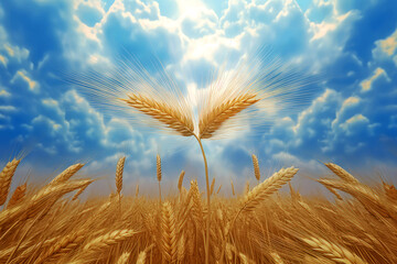 wheat field and sky