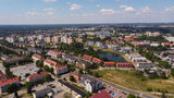 Fototapeta Dmuchawce - Piła, widok na miasto z lotu ptaka 