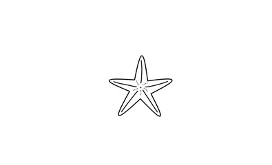 Sticker - starfish doodle