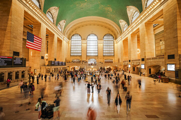 Long exposure photo from Grand Central train Station at Manhattan