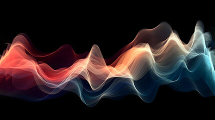 Poster - Abstract background with dynamic wave. Modern illustration for poster, banner, brochure. Generative AI.
