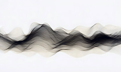 Poster - Abstract background with dynamic wave. Modern illustration for poster, banner, brochure. Generative AI.