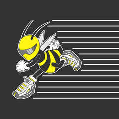 Sticker - Running sport wasp