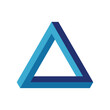 Blue Penrose triangle icon