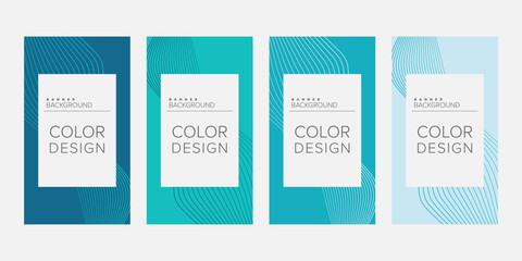Background banner abstract line color design vector, vertical banner set