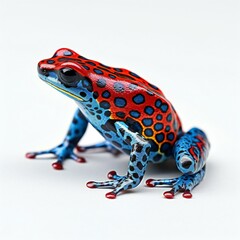Wall Mural - Vibrant Red and Blue Poison Dart Frog