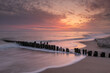 wschód słońca na morzu bałtyckim