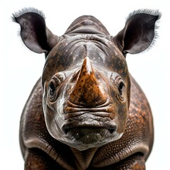 Wall Mural - Endangered Elegance: Sumatran Rhinoceros