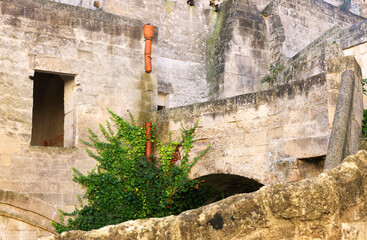 Wall Mural - Architectural detail of the famous Sassi of Matera, Unesco World Heritage Site in Italy, Europe