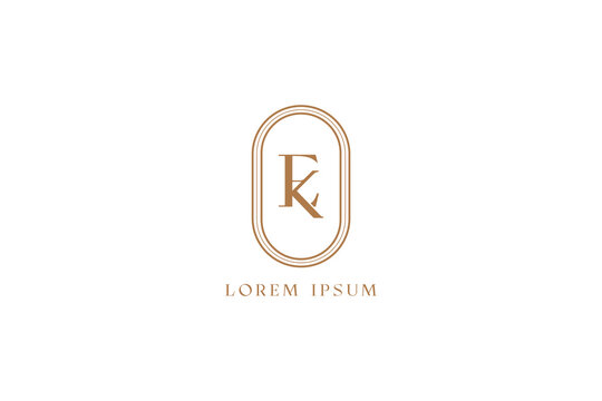 letter ek with modern line luxury design brand design modern style creative lettering design typography illustration. ek luxury logo, ek minimalist