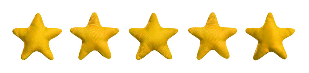 Wall Mural - five yellow stars cut out