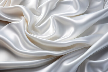 White silk satin fabric background