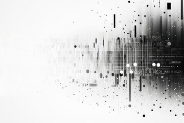 Black and white big data information flow material, generated by AI