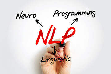 nlp - neuro linguistic programming acronym, concept background