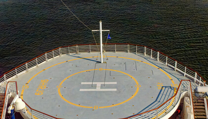 Poster - Helicopter Pad on Cruise Ship