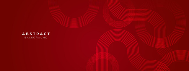 Wall Mural - Geometric red wallpaper for certificate, presentation, landing page