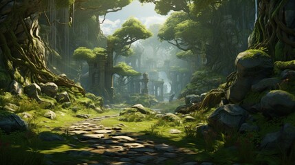 Wall Mural - MMORPG Game Art Environment