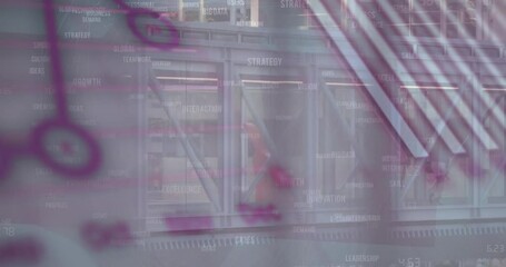 Poster - Animation of financial data processing over office