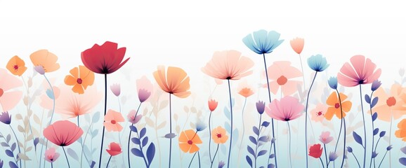 flowers and foliage colorful pattern spring summer background