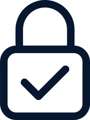 Aufkleber - Padlock icon isolated on white background. Flat design, Clean and Minimal style