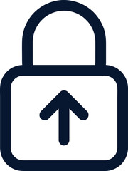 Aufkleber - Padlock icon isolated on white background. Flat design, Clean and Minimal style