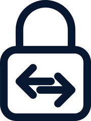 Aufkleber - Padlock icon isolated on white background. Flat design, Clean and Minimal style