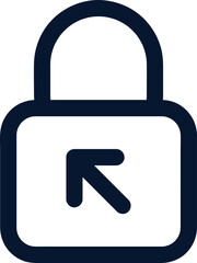 Aufkleber - Padlock icon isolated on white background. Flat design, Clean and Minimal style