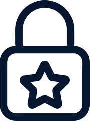 Aufkleber - Padlock icon isolated on white background. Flat design, Clean and Minimal style