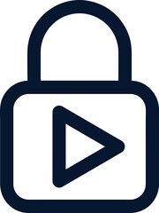 Aufkleber - Padlock icon isolated on white background. Flat design, Clean and Minimal style