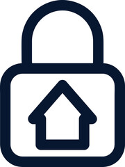 Aufkleber - Padlock icon isolated on white background. Flat design, Clean and Minimal style