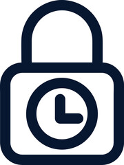 Aufkleber - Padlock icon isolated on white background. Flat design, Clean and Minimal style