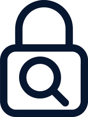 Aufkleber - Padlock icon isolated on white background. Flat design, Clean and Minimal style