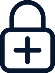 Aufkleber - Padlock icon isolated on white background. Flat design, Clean and Minimal style