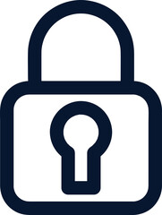 Aufkleber - Padlock icon isolated on white background. Flat design, Clean and Minimal style