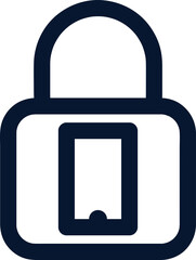 Aufkleber - Padlock icon isolated on white background. Flat design, Clean and Minimal style