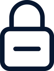 Aufkleber - Padlock icon isolated on white background. Flat design, Clean and Minimal style