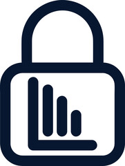 Aufkleber - Padlock icon isolated on white background. Flat design, Clean and Minimal style