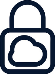 Aufkleber - Padlock icon isolated on white background. Flat design, Clean and Minimal style