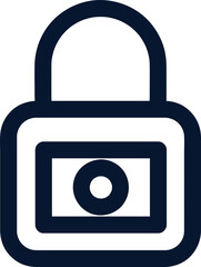 Aufkleber - Padlock icon isolated on white background. Flat design, Clean and Minimal style