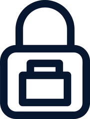 Aufkleber - Padlock icon isolated on white background. Flat design, Clean and Minimal style