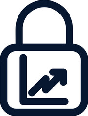 Aufkleber - Padlock icon isolated on white background. Flat design, Clean and Minimal style