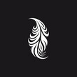 simple maori feather culture logo vector illustration template design