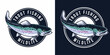 trout fishing logo badge design