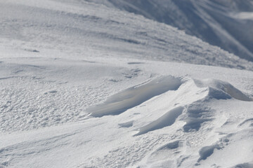 Wall Mural - close up of extremely cold frozen snow and ice outdoors