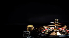 Casino Roulette Background. Illustration AI Generative..