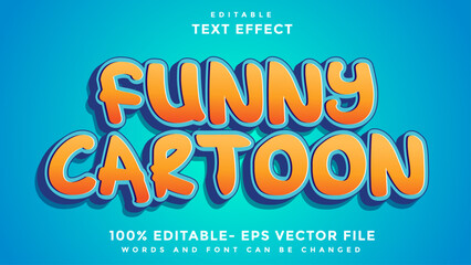Fototapete - 3d Minimal Gradient Word Funny Cartoon Editable Text Effect Design Template, Effect Saved In Graphic Style
