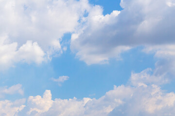 Wall Mural - blue sky and white clouds or cloudscape.