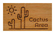 cactus area symbol in the coffee shop